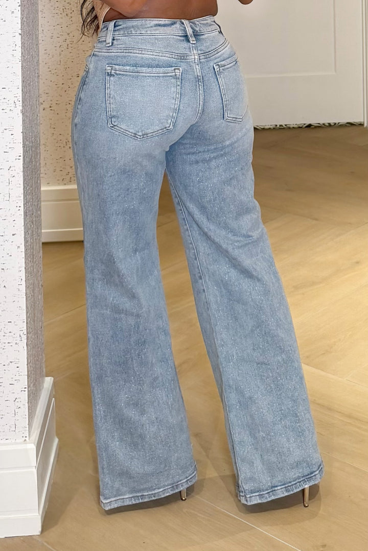Sparkle light wash denim