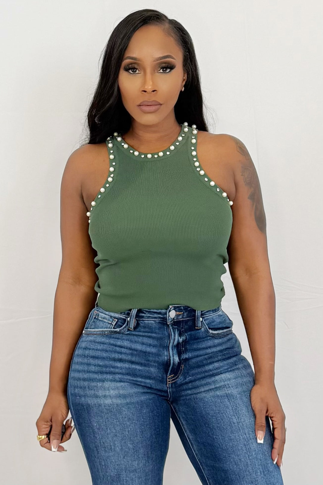 Pearl Essence sleeveless Top