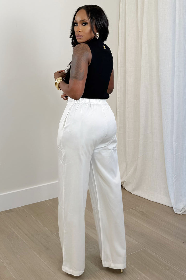 The Classic High waist Pant (White)