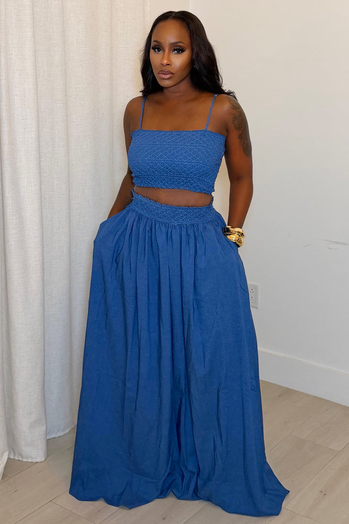 The Coastal Ease Set [Denim Blue]