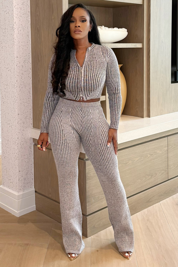 The Cozy Luxe Knit Set (Heather Grey)