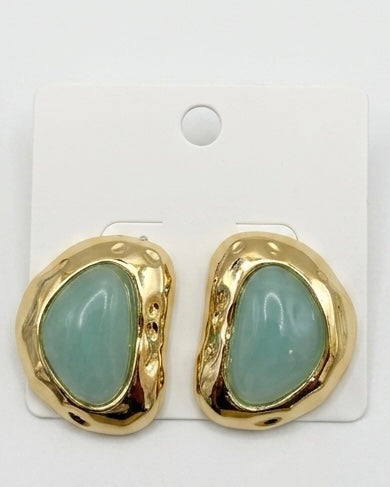Artisan Nugget Stone Earrings
