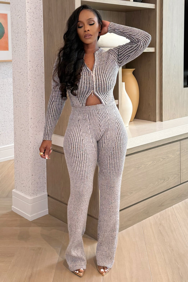 The Cozy Luxe Knit Set (Heather Grey)