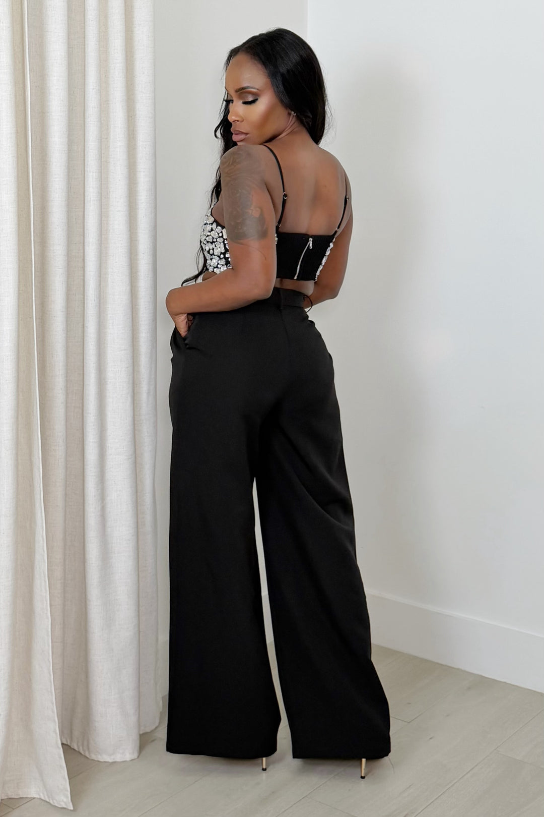 Midnight Spark Bustier Top [Black Crystal]