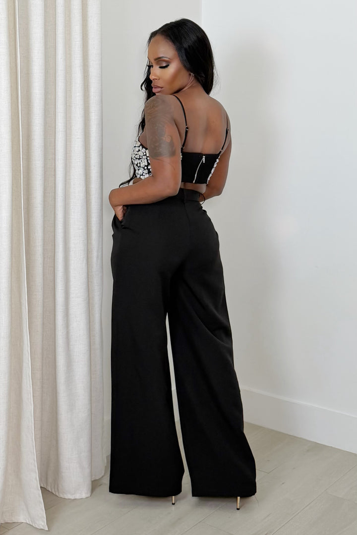 Midnight Spark Bustier Top [Black Crystal]