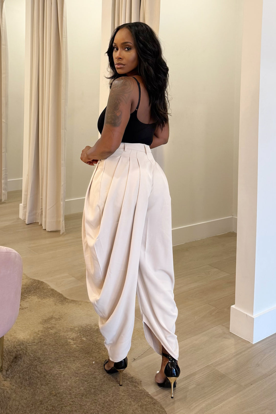 Monaco Drape High waist Trousers