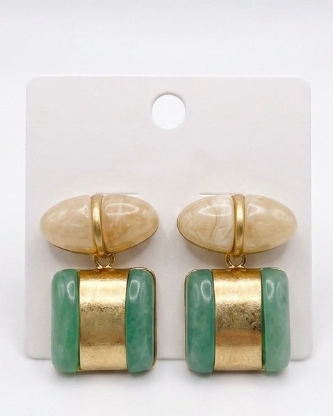 Architectural Resin Drop Earrings