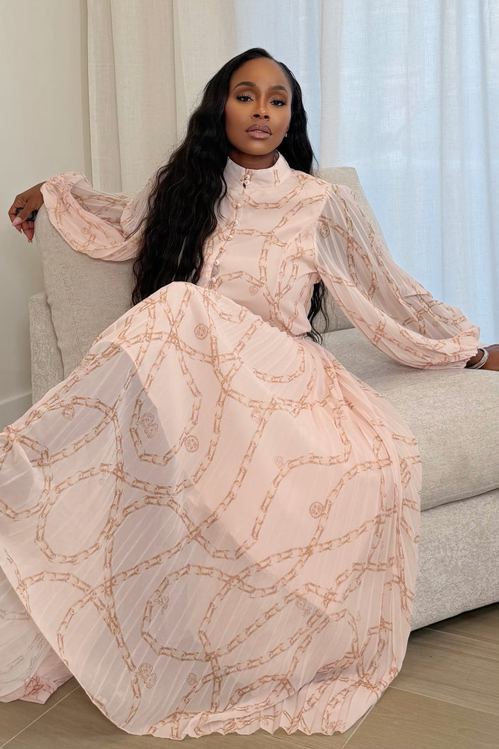 Grace &amp; Chain Pleated Set [Blush Chain]
