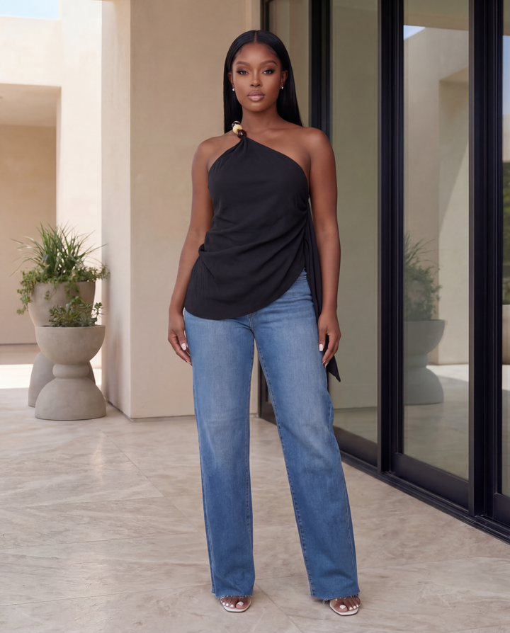 Twist Back Draped Top