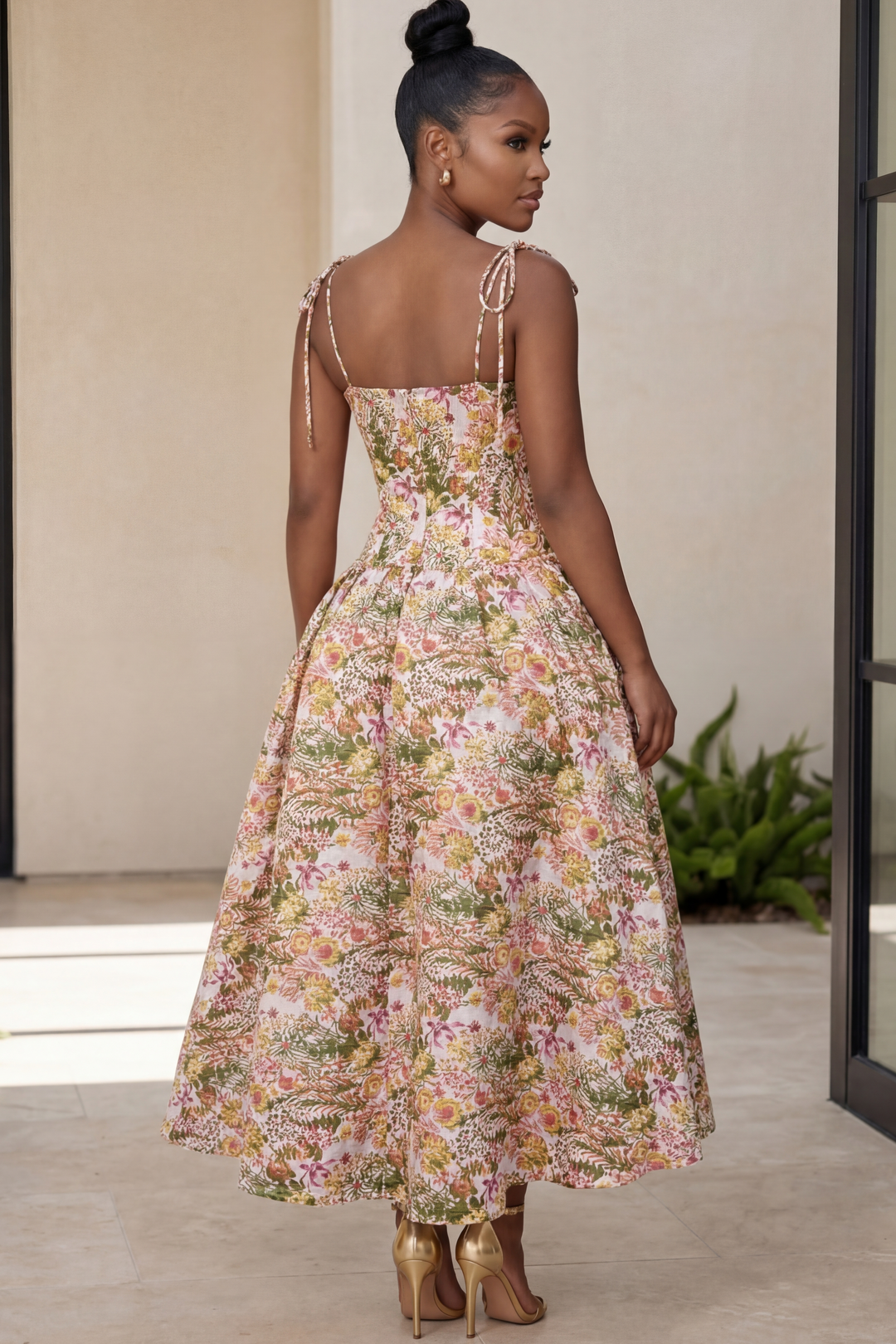The Garden Gala Midi Dress [Multi Floral]