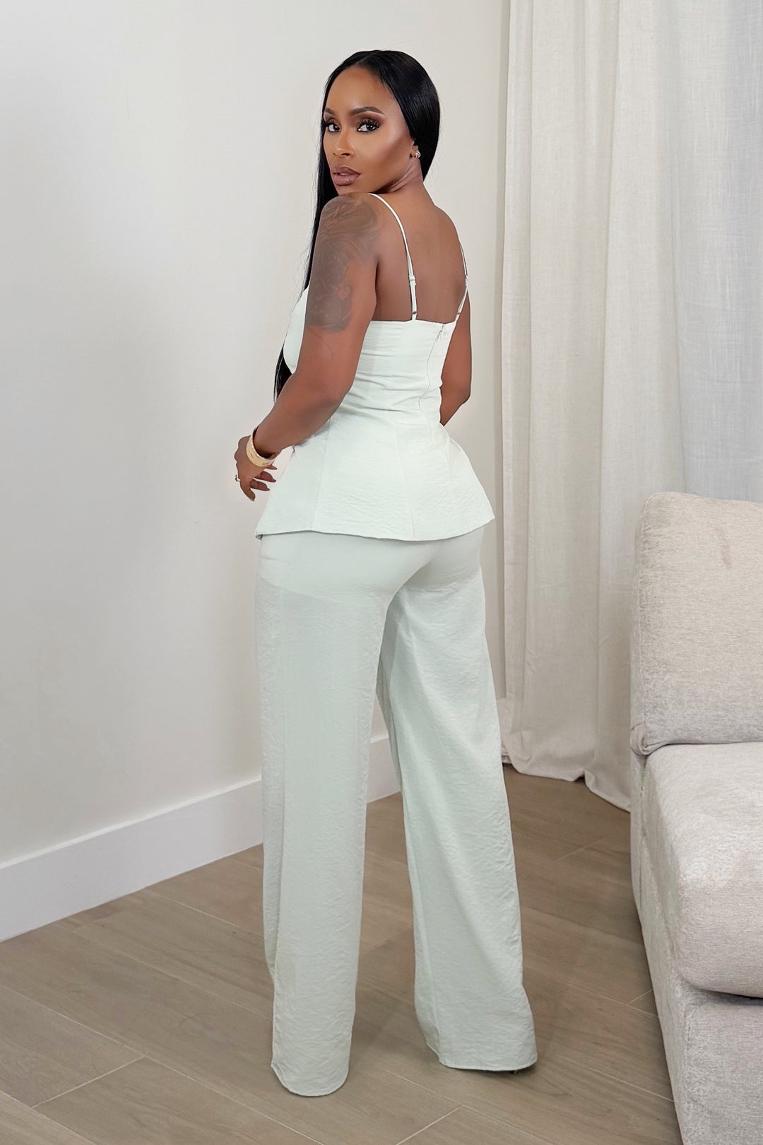 Mint Condition Luxe Pant Set [Soft Sage]
