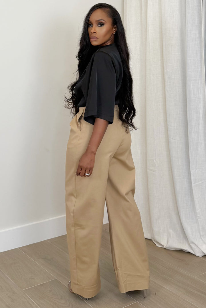 Satin Element oversize Blouse (Black)