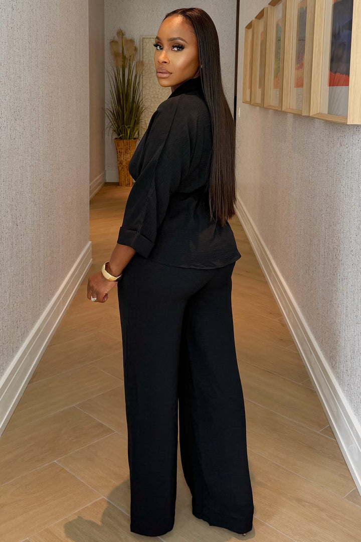 Sienna Chic Pant Set [Black]
