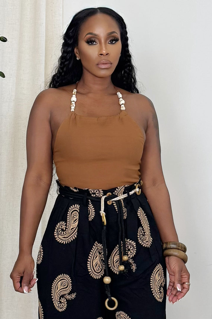 Beaded Halter Top