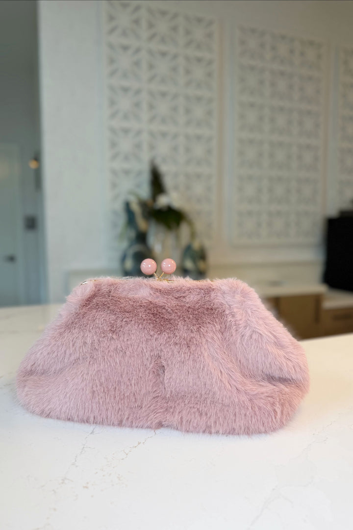 Faux Fur Inspired kisslock Bag