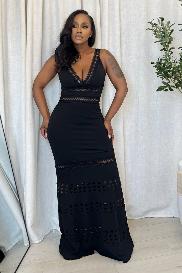 In My Feelings Cut Detail Maxi (Black)