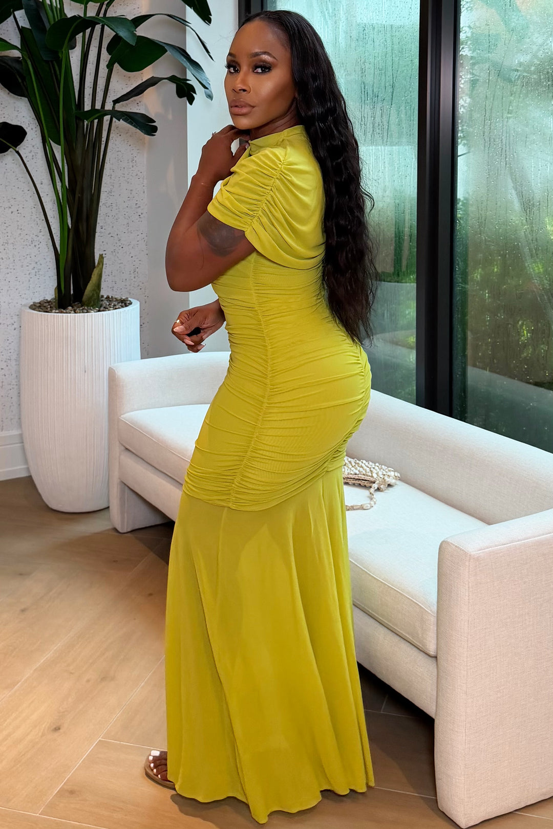 The Chartreuse Muse Maxi Dress [Chartreuse]
