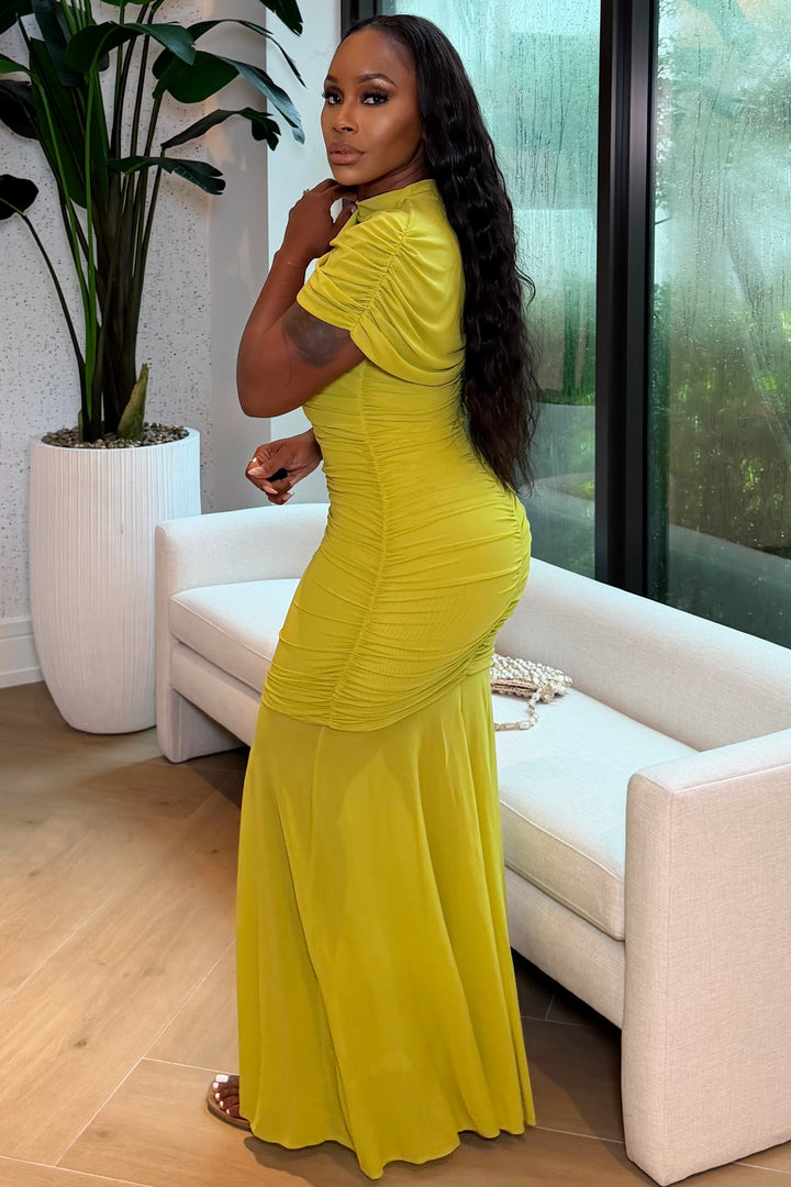 The Chartreuse Muse Maxi Dress [Chartreuse]