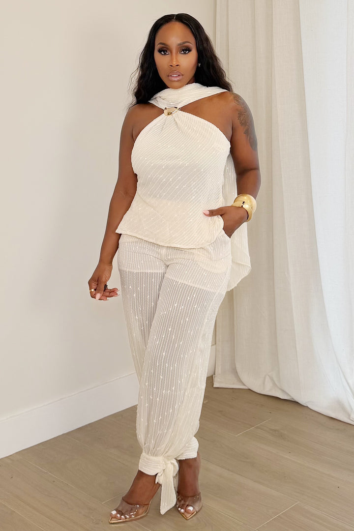 The Riviera Glow Pant Set [Ivory]