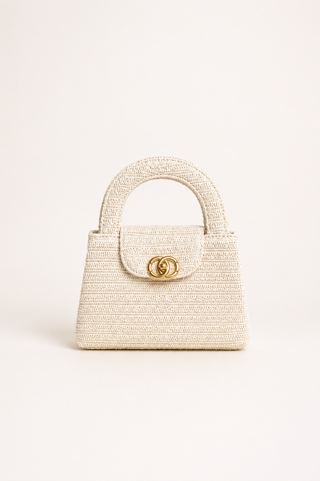 Top Handle Weave Handbag