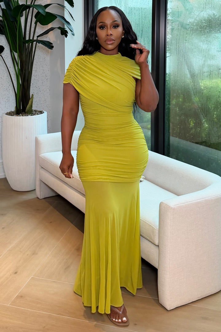 The Chartreuse Muse Maxi Dress [Chartreuse]