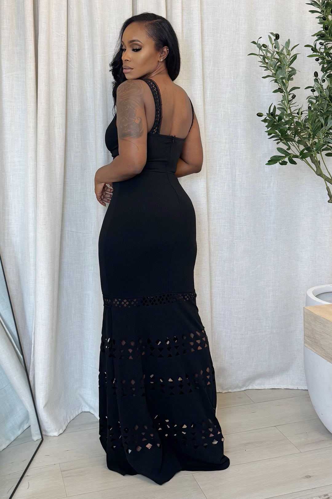 In My Feelings Cut Detail Maxi (Black)