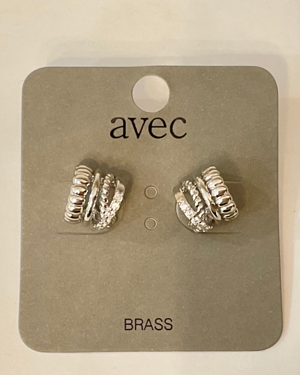 Rhinestone huggie earrings