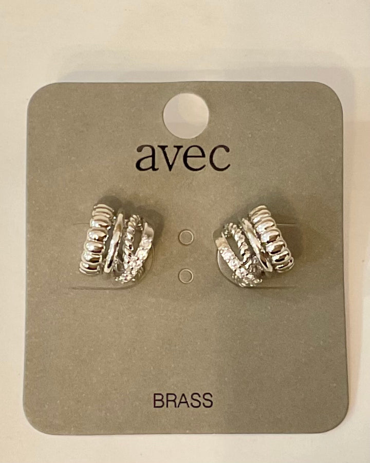 Rhinestone huggie earrings