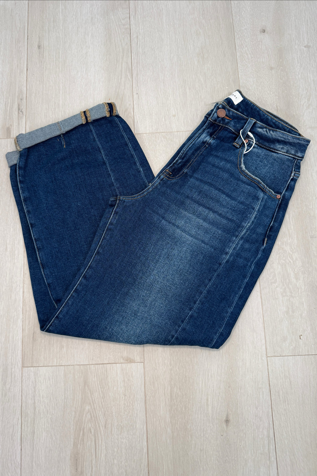 High Rise Cuff barrel Jeans