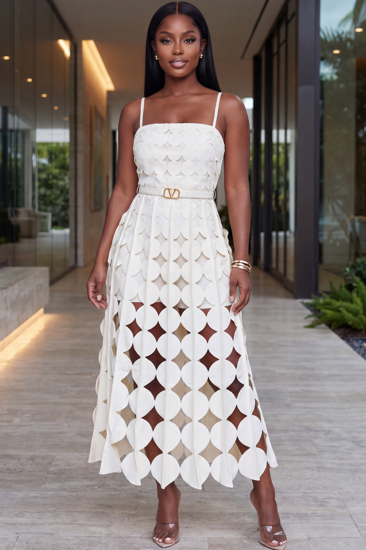 The Seraphina Midi Dress [Cream]