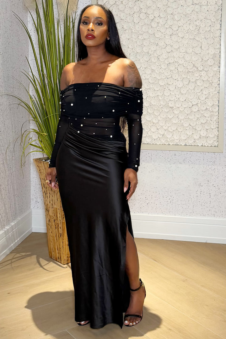 Midnight Pearl Gown [Black]
