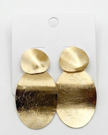 Modernist Brushed Disc Earrings