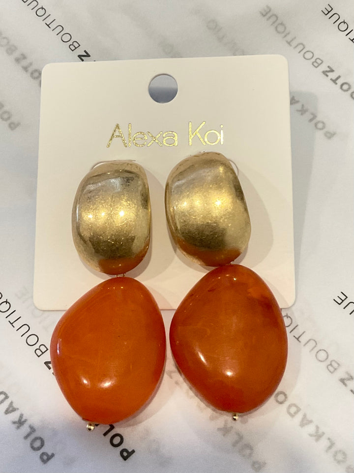 Abstract Two Tone Earrings