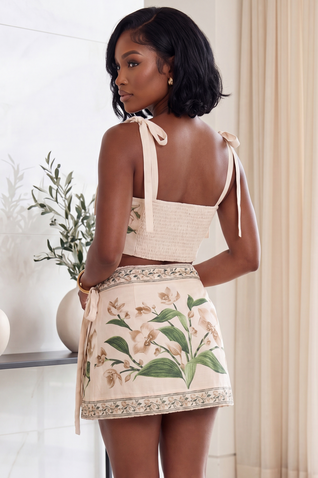 The Botanical Skort Set [Ivory Floral]