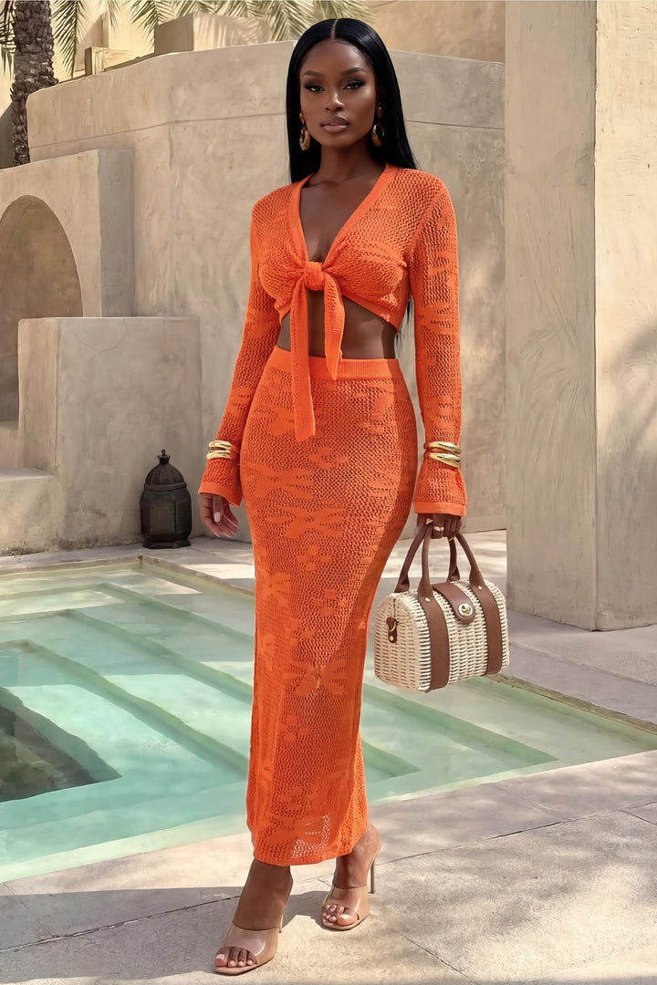 Sunset Luxe Crochet Set [Burnt Orange]