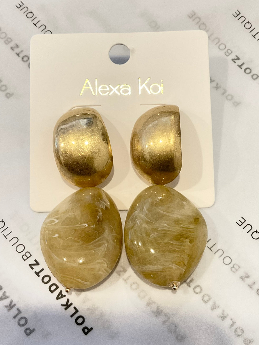 Abstract Two Tone Earrings