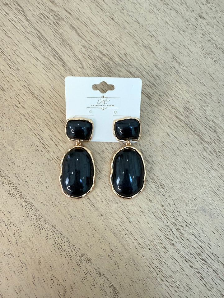 Drop stone earrings