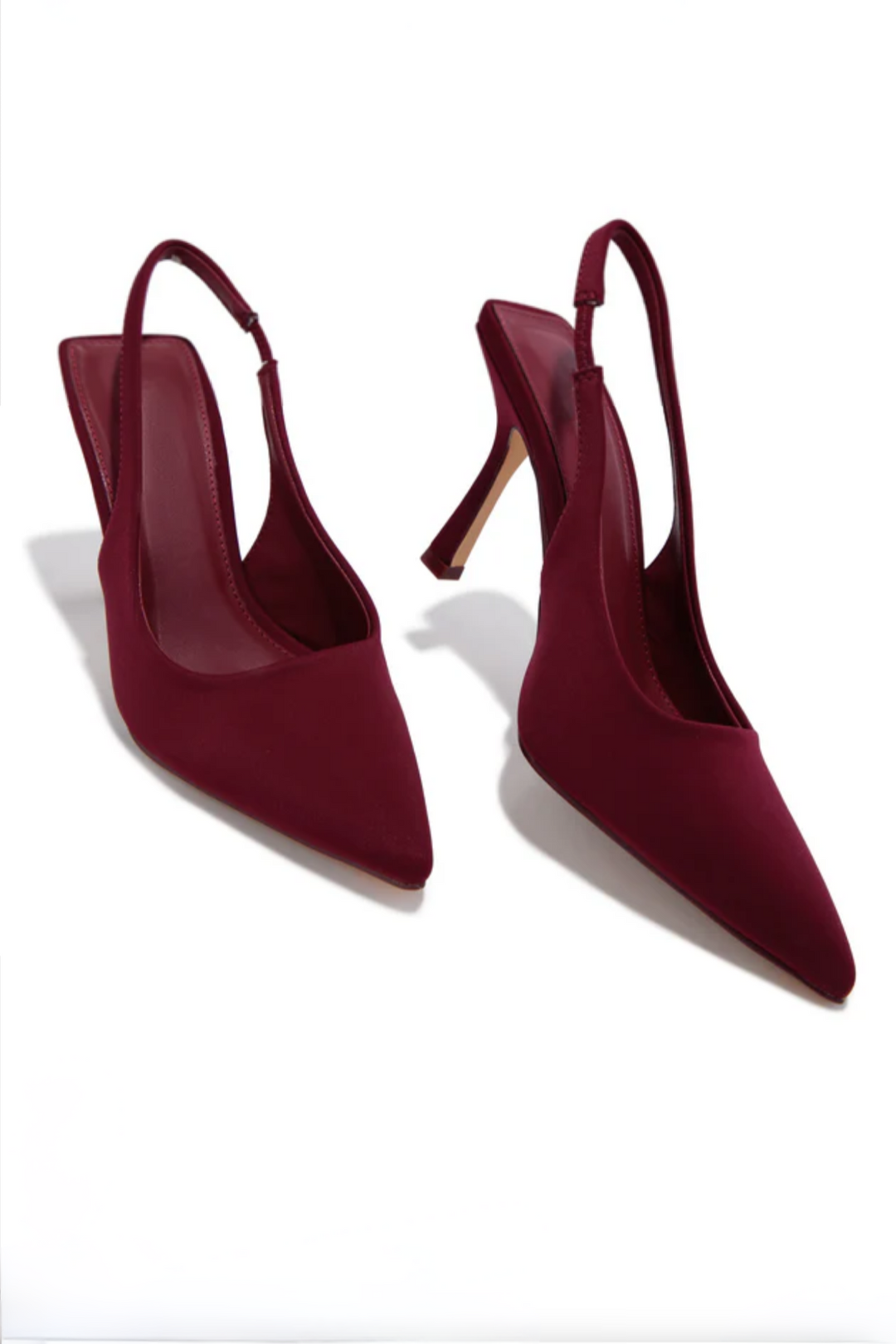 The Luxe SlingBack Heels (Burgundy)