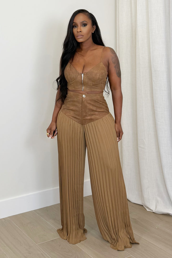 Velvet Dune Pant & Bra Set (Mocha)