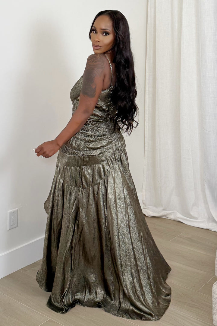Liquid Bronze Glam Dress