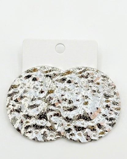 The Sahara Textured Disc Earrings