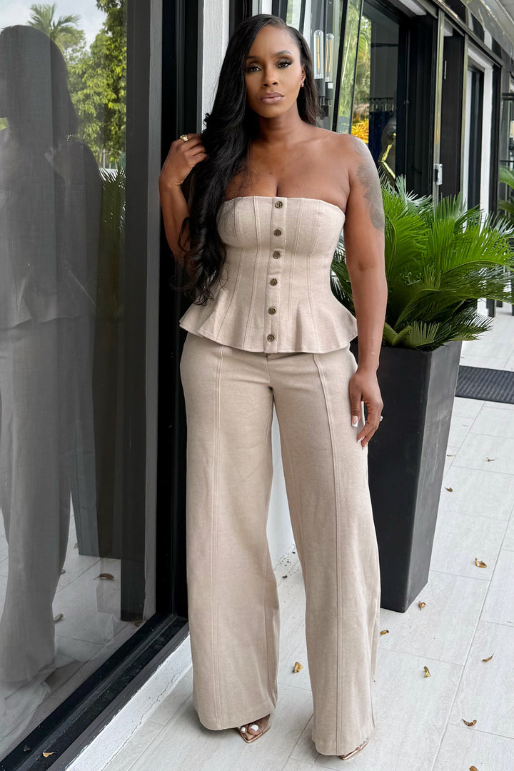 The Sandstone Pant Luxe Set (Nude)