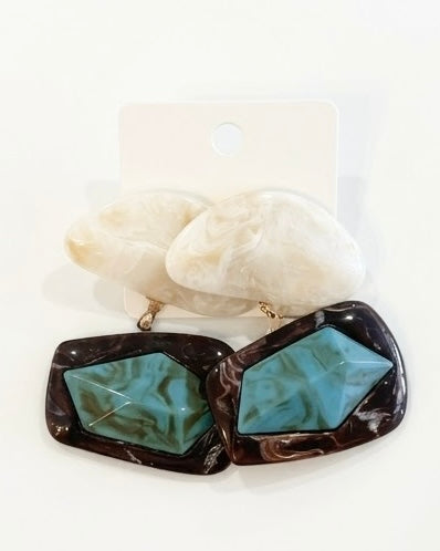 Coastal Geode Earrings
