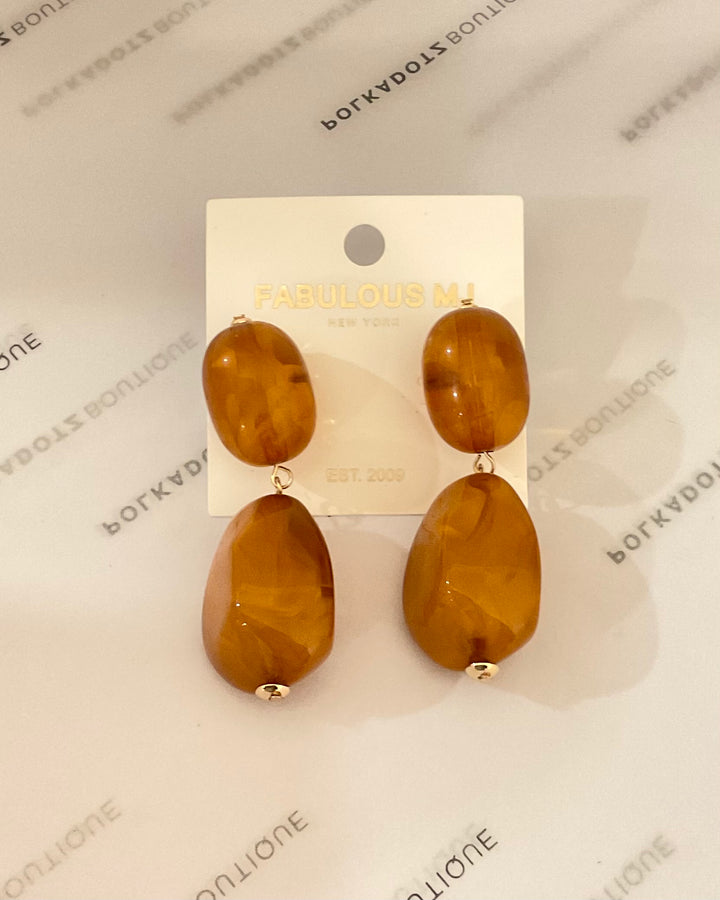 Double resin earrings