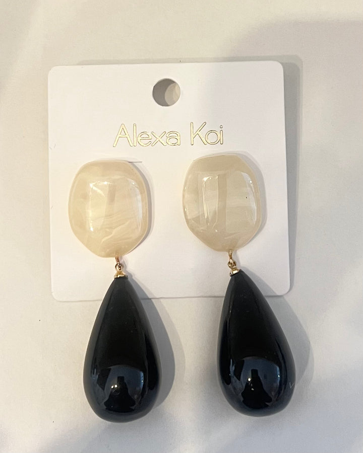 Resin Teardrop Statement Earrings