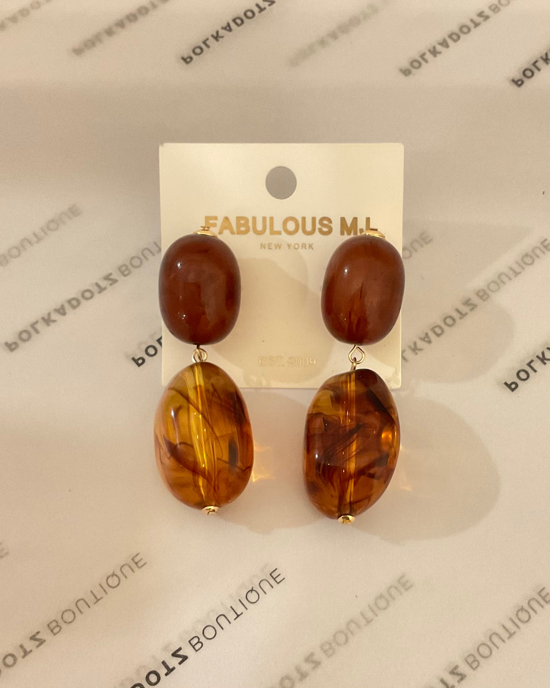 Double resin earrings