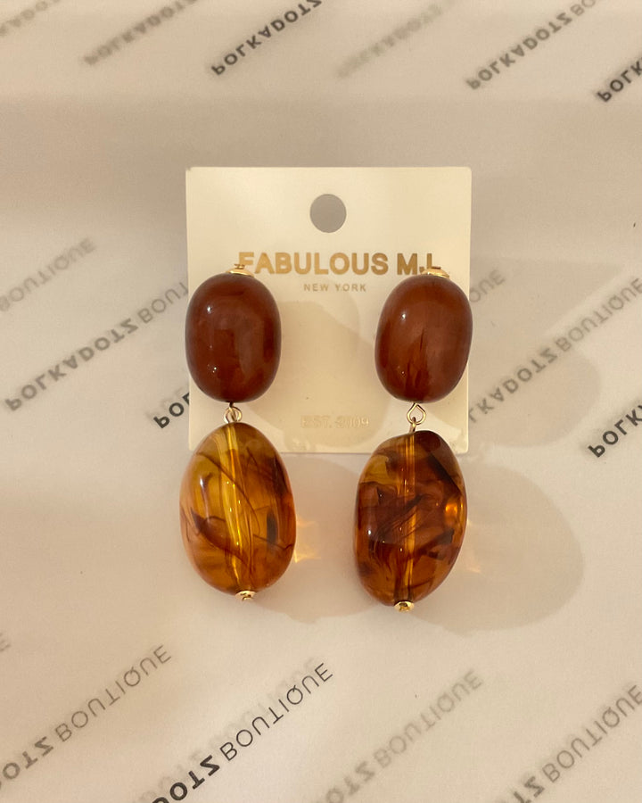 Double resin earrings