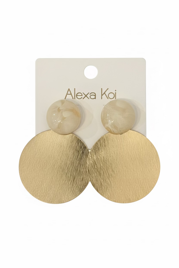 The Paloma Brushed Disk Earrings