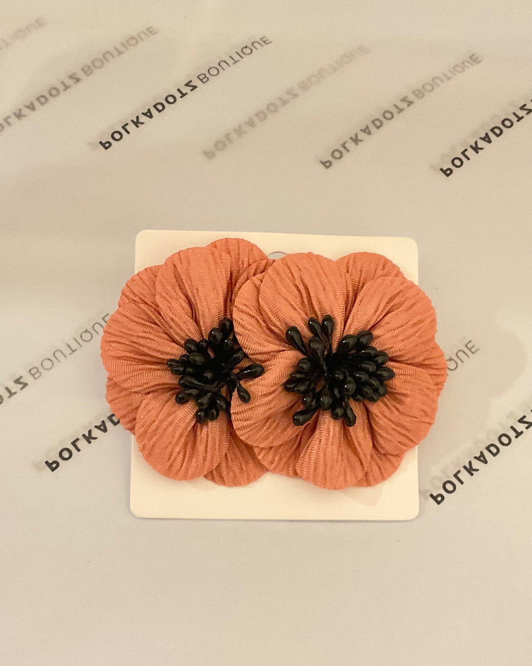 ￼Fabric Flower Statement Stud