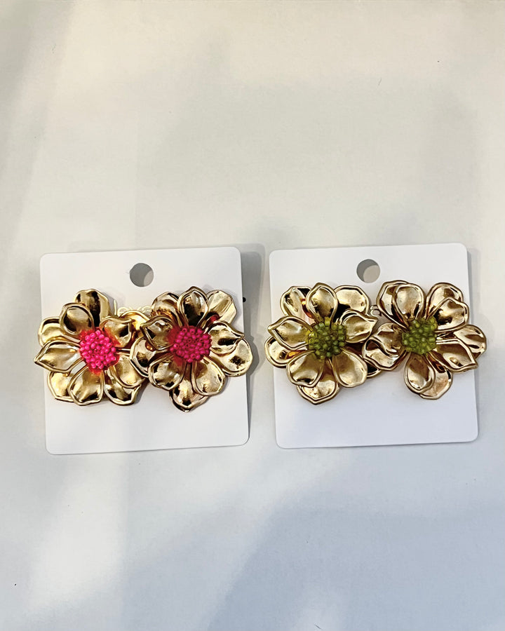 Tropic Dahlia Stud Earrings